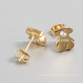 Simple Style Fashion Bear Stainless Steel Stud Earrings for Ladies ZZE003